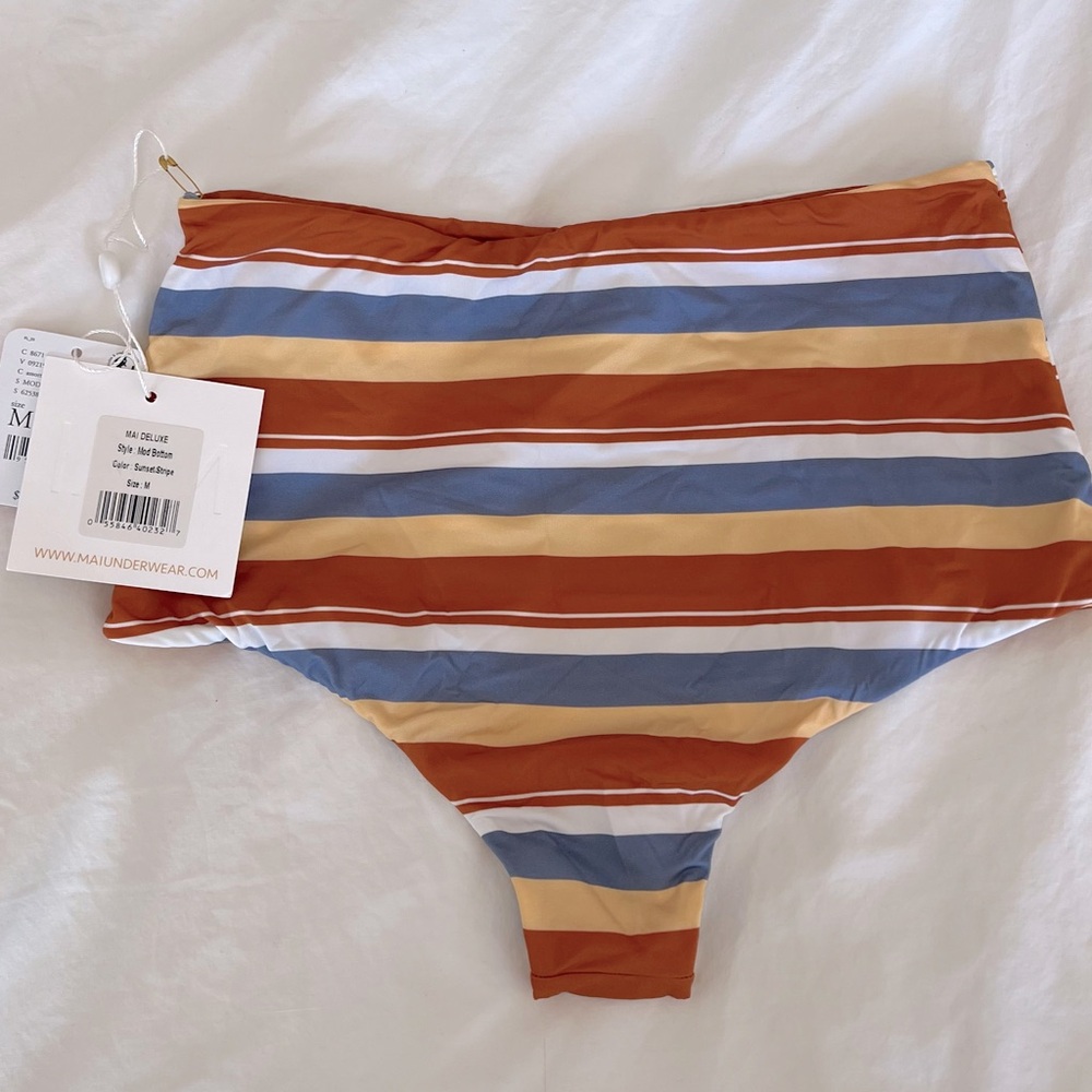 NWT Mai Deluxe Mod Bottom - Sunset Stripe (Size Medium)